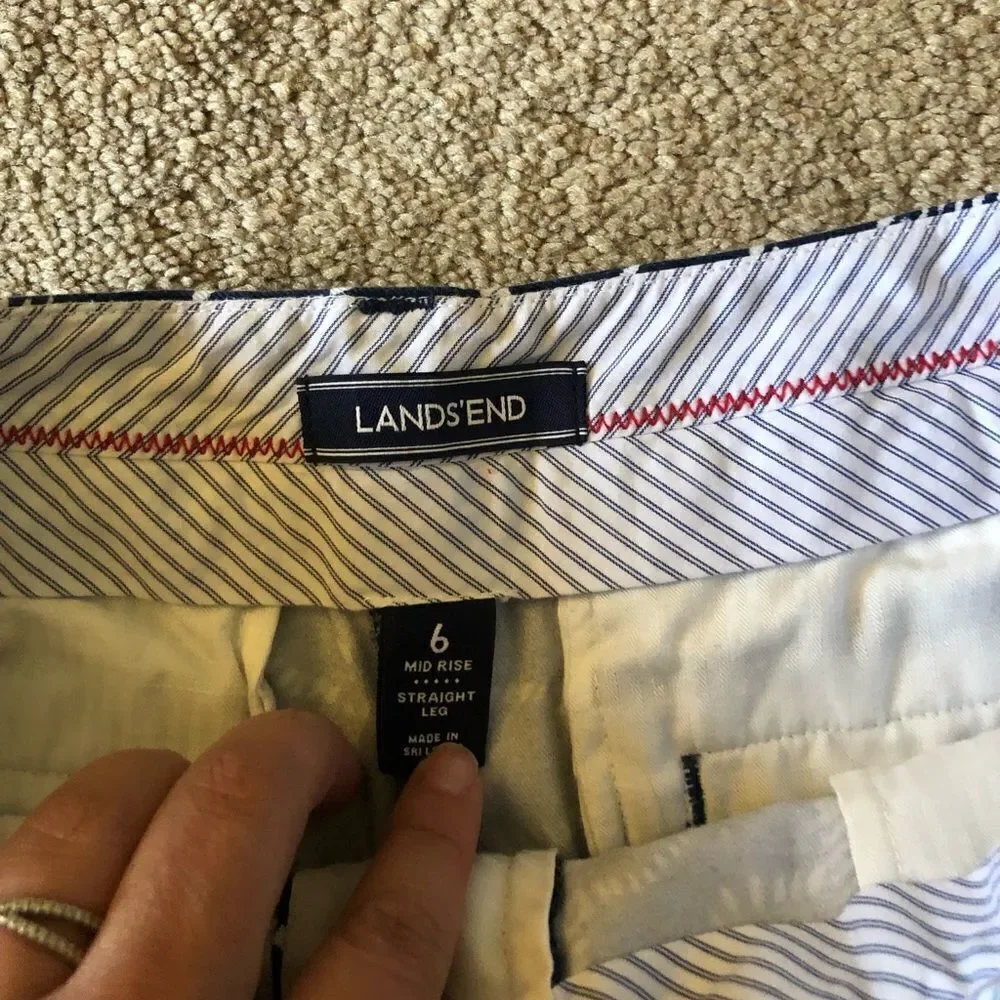 Land’s End Mid Rise Straight Leg Pencil Pant Size 6 - Picture 7 of 12